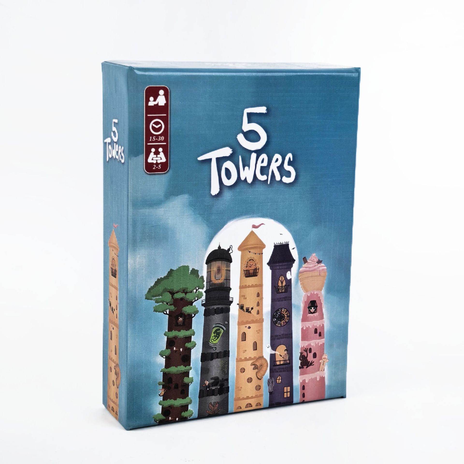 Board Game For 5 Players - 5 Towers Strategy Stacking Tower Puzzle