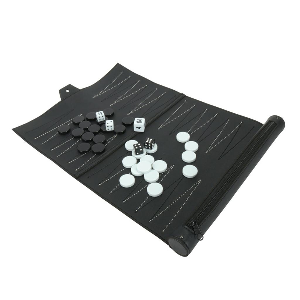 Board Game For 5 Players - Vintage PU Leather Backgammon Board Game