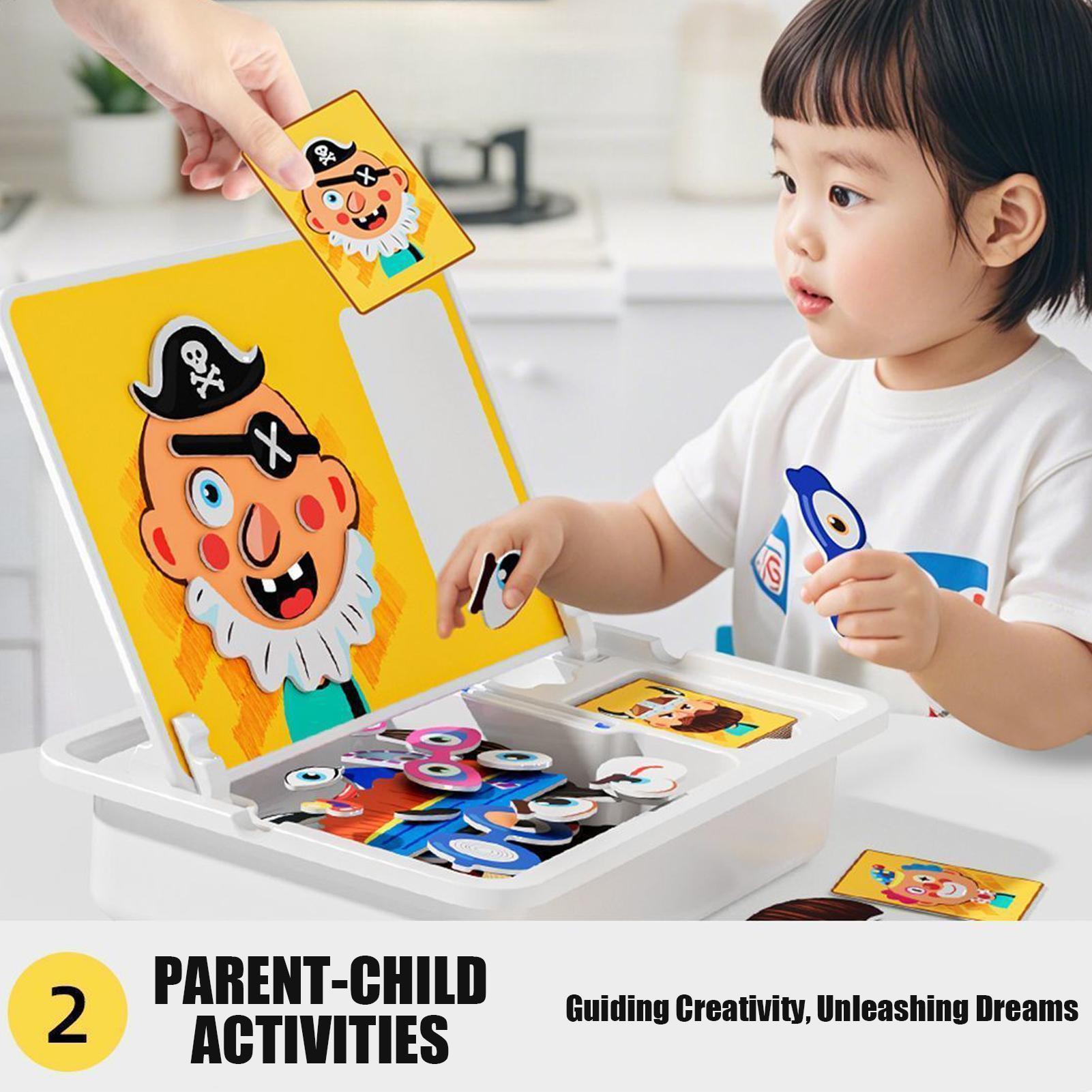Board Game Box - Magnetic Face Toy Portable Face Dress