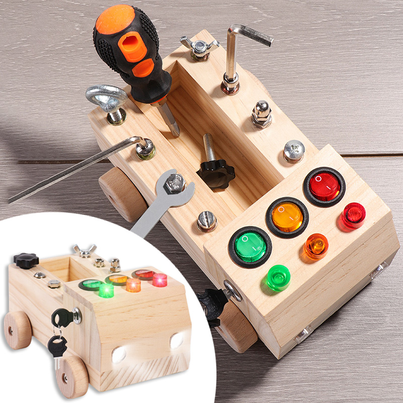 Board Game Box - Wooden Montessori Busy Board Sensory Toys