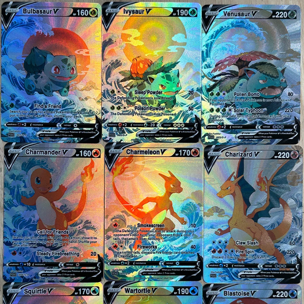 Board Game Diy - 9Pcs/set DIY Anime PTCG Collection Card
