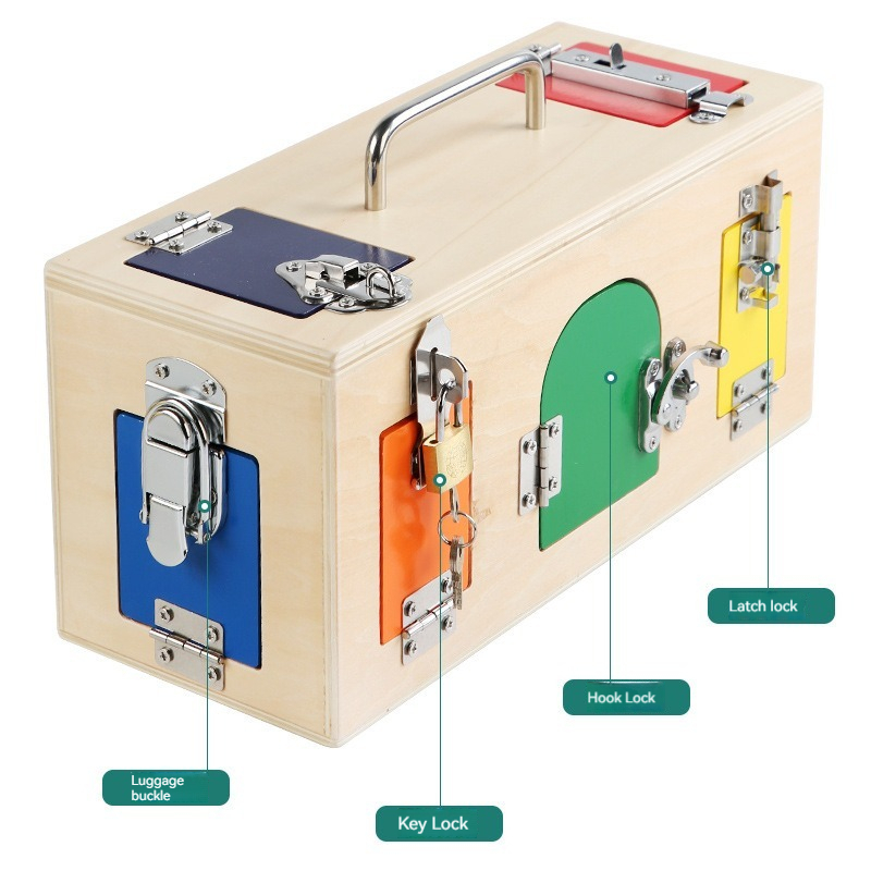 Montessori Lock Box Toy Wooden - Board Game Box recension och pris