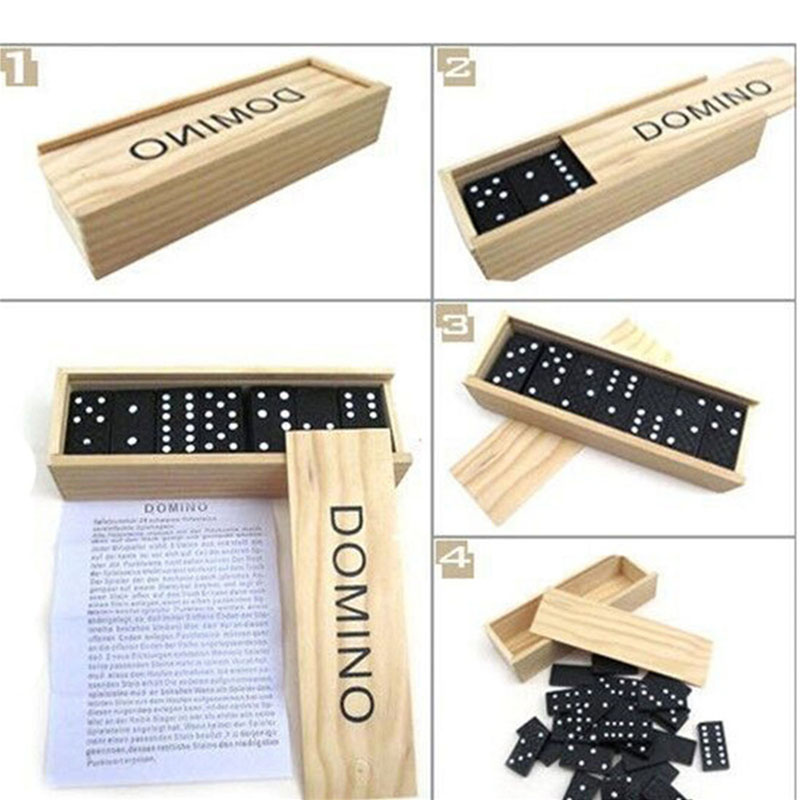 28pcs/Set Wooden Domino Board  - Board Game Master recension och pris