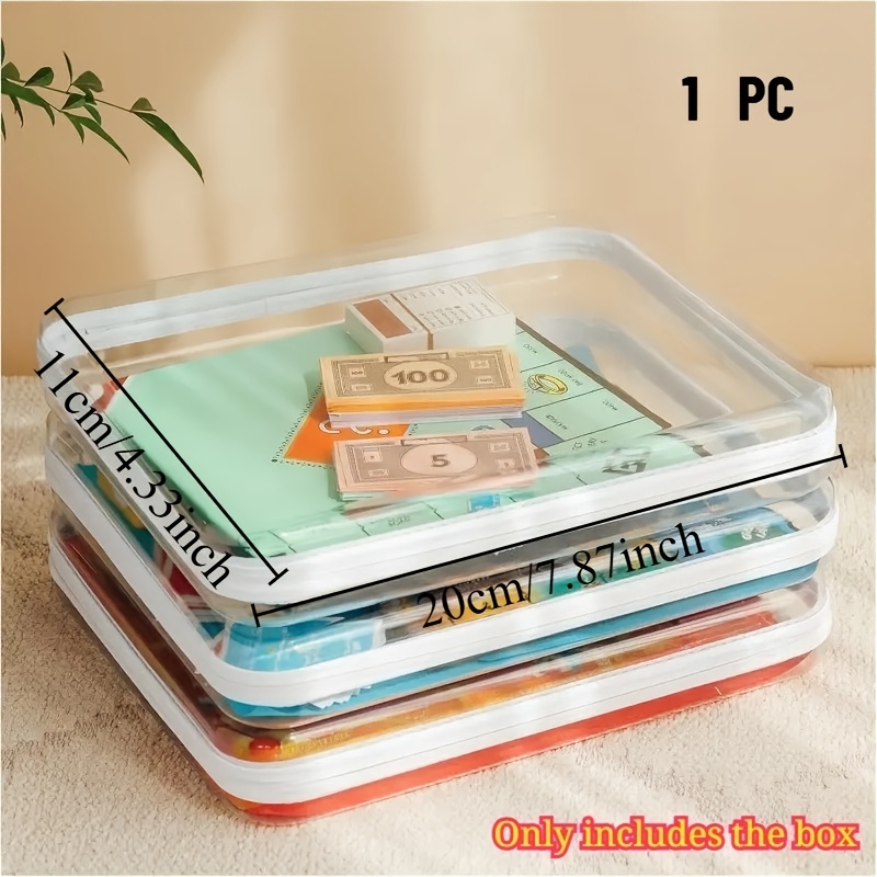 1pc Large Clear Hard Shell Sto - Board Game Box recension och pris