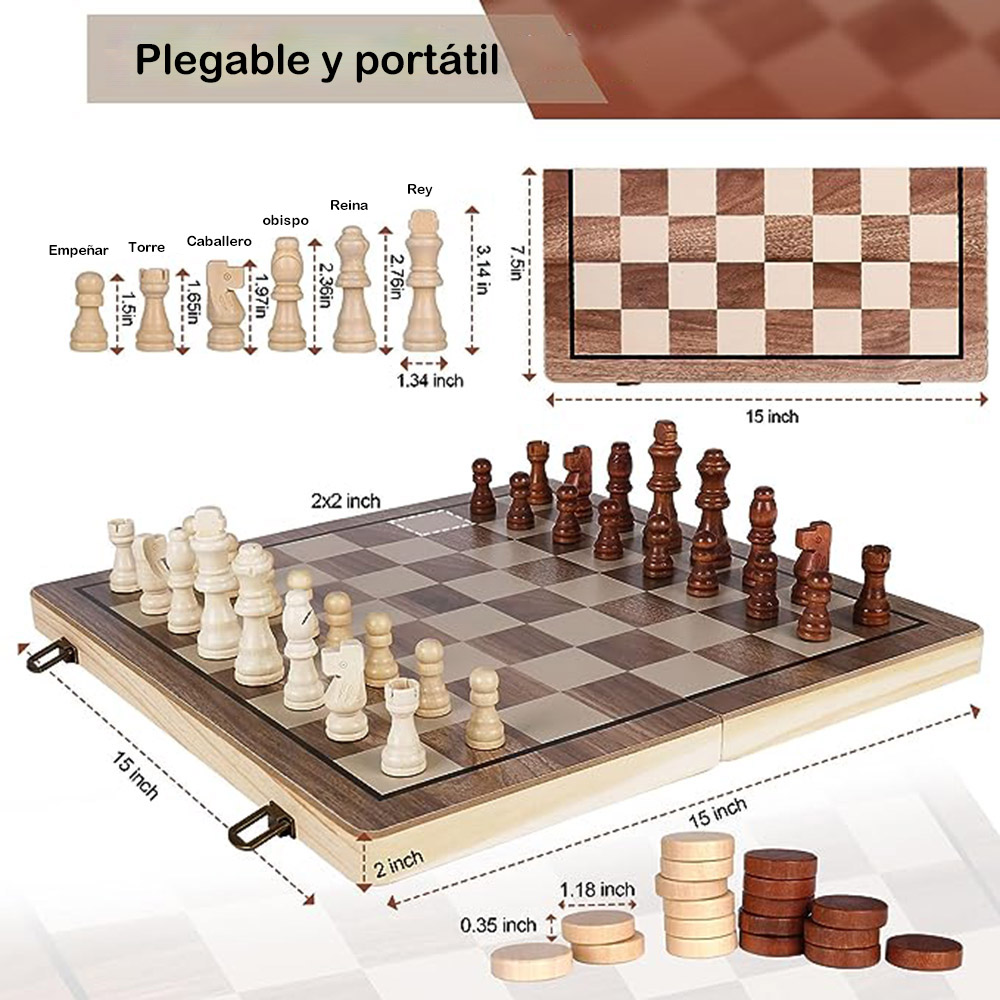 39cm Chess Set Wooden Chess Se - Board Game Master recension och pris