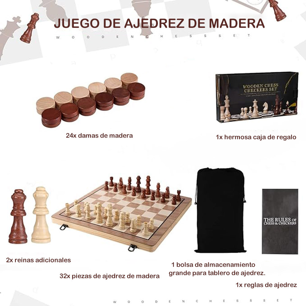 39cm Chess Set Wooden Chess Se - Board Game Master recension och pris
