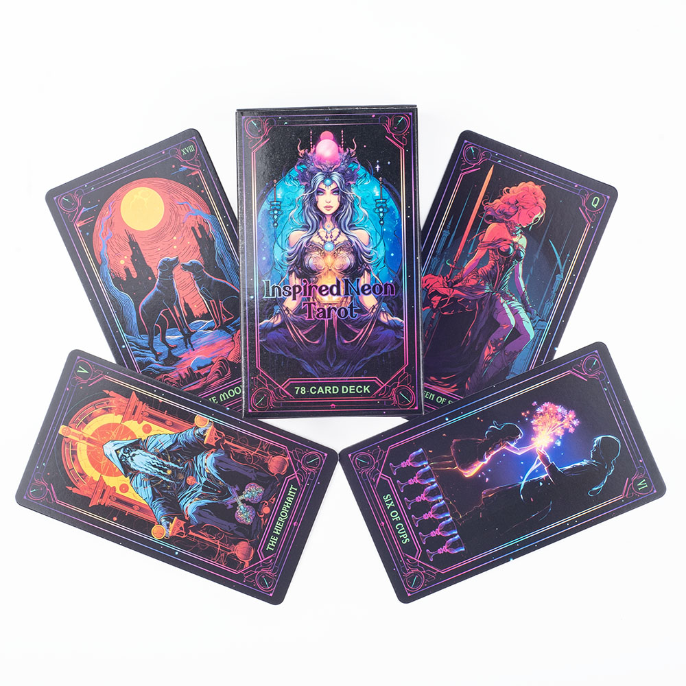 Inspired Neon Tarot Deck 78 Ca - Board Game Quantum recension och pris