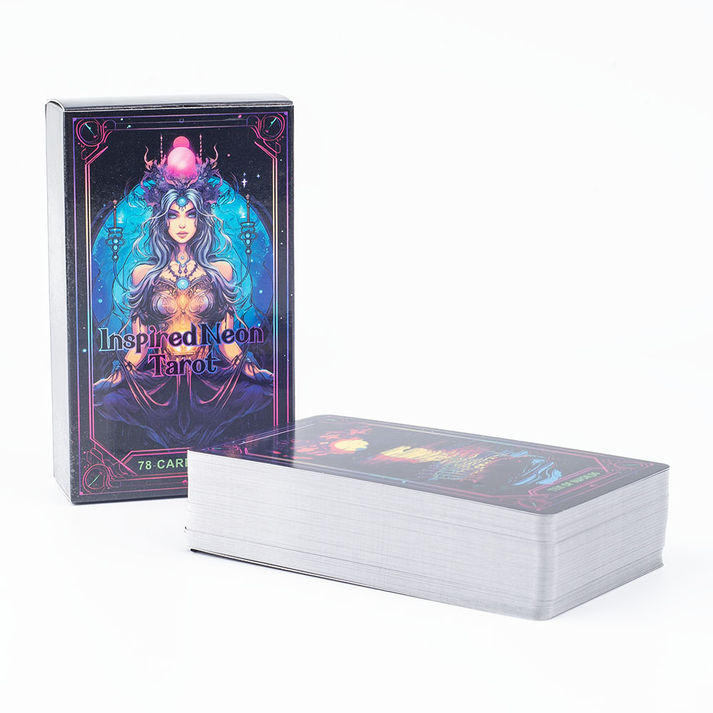 Inspired Neon Tarot Deck 78 Ca - Board Game Quantum recension och pris
